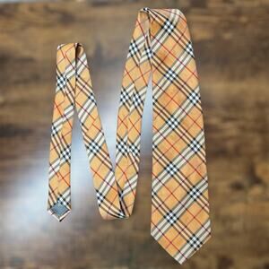 Burberry 100% Silk Neck Tie Mens Tartan Plaid Check Work Designer Office Preppy